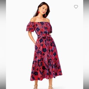 Lilly Pulitzer Tamie Off The Shoulder Midi Dress